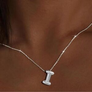 BRAND NEW, STILL IN THE PACKAGE Trendy Bubble Initial Charm and Necklace